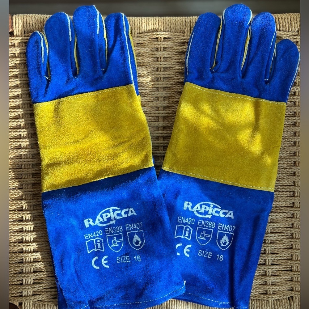 NEW Rapicca Welding Gloves Heat Resistant Leather Work Gloves Size 16